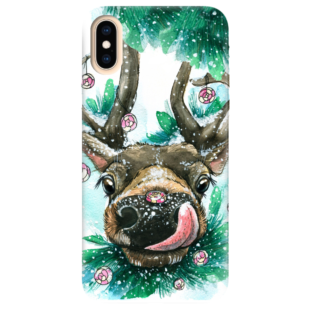 Чехол для Apple iPhone X Сute deer - фото 1 - Чехлы для телефонов